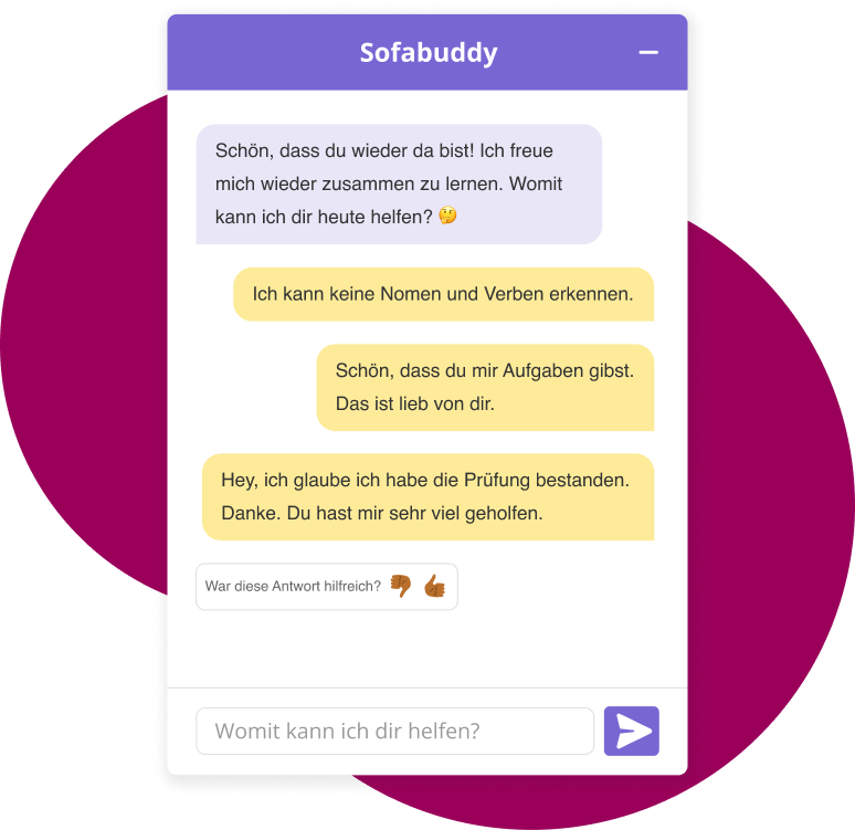 Beispiel vom Sofabuddy Chatfenster
